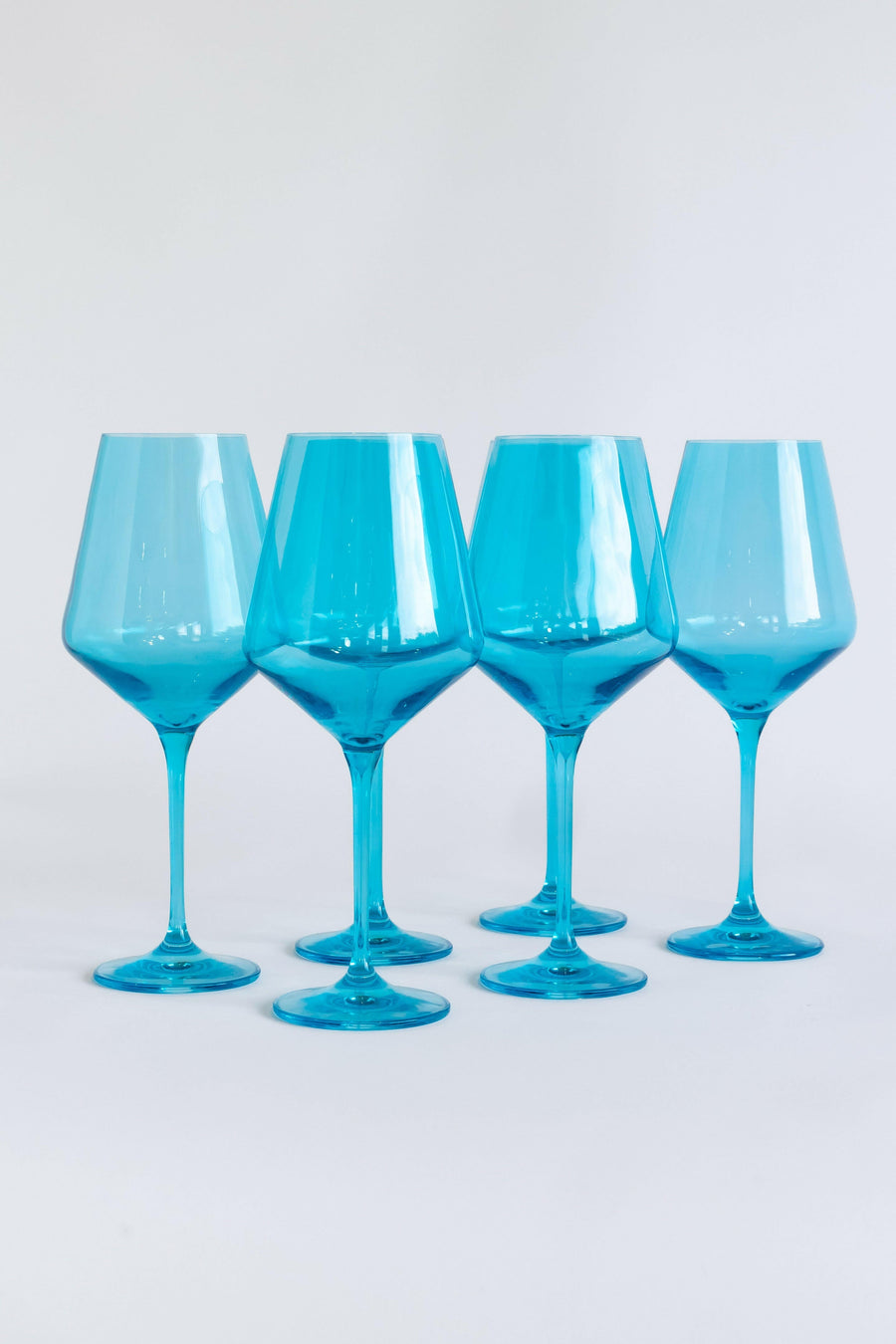 Colored Wine Stemware - Set of 6 {Ocean Blue}