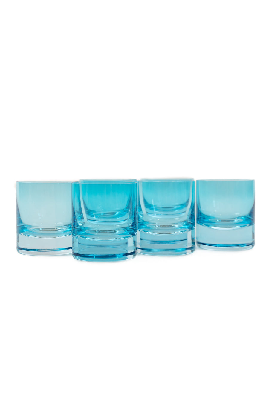 Colored Rocks Glass - Set of 6 {Ocean Blue}
