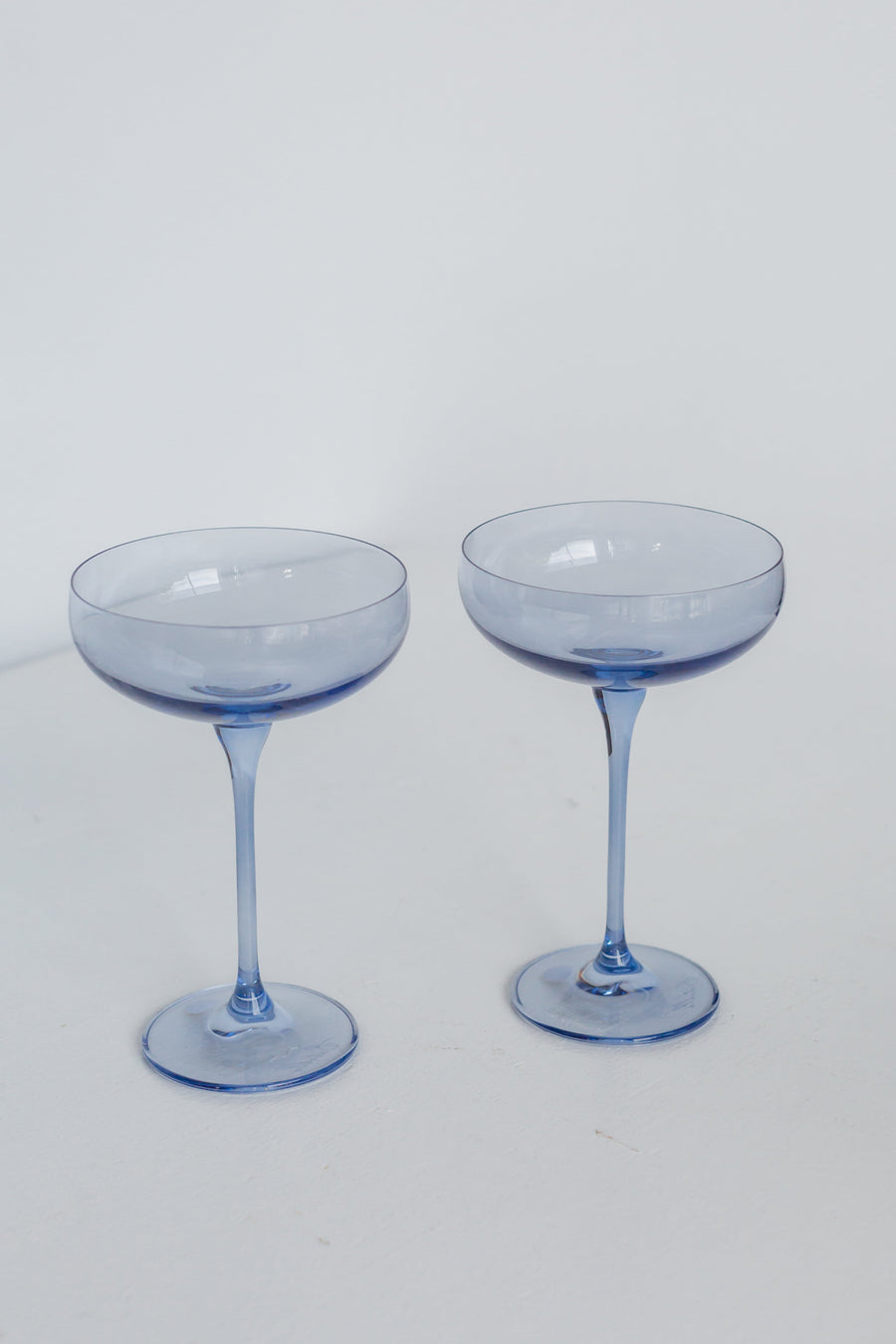 Colored Champagne Coupe Stemware - Set of 2 {Cobalt Blue}