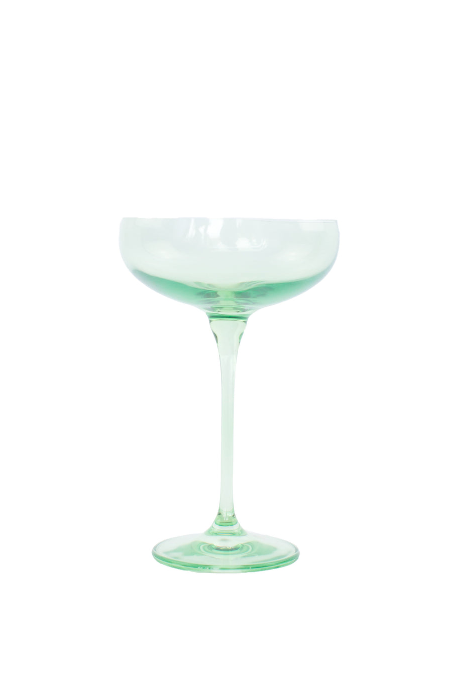 Colored Champagne Coupe Stemware - Set of 6 {Mint Green}