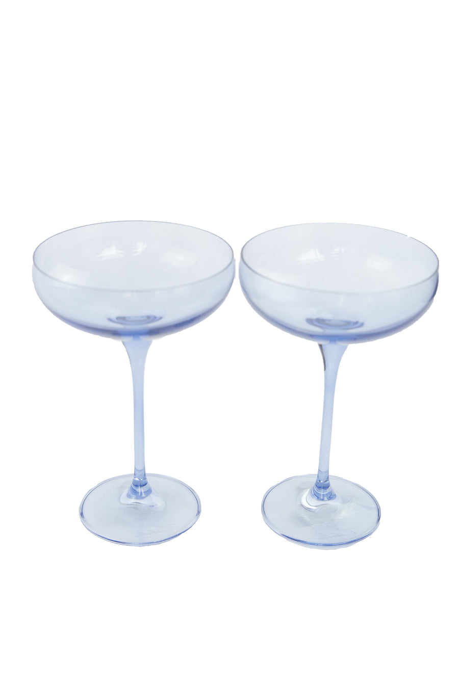 Colored Champagne Coupe Stemware - Set of 2 {Cobalt Blue}