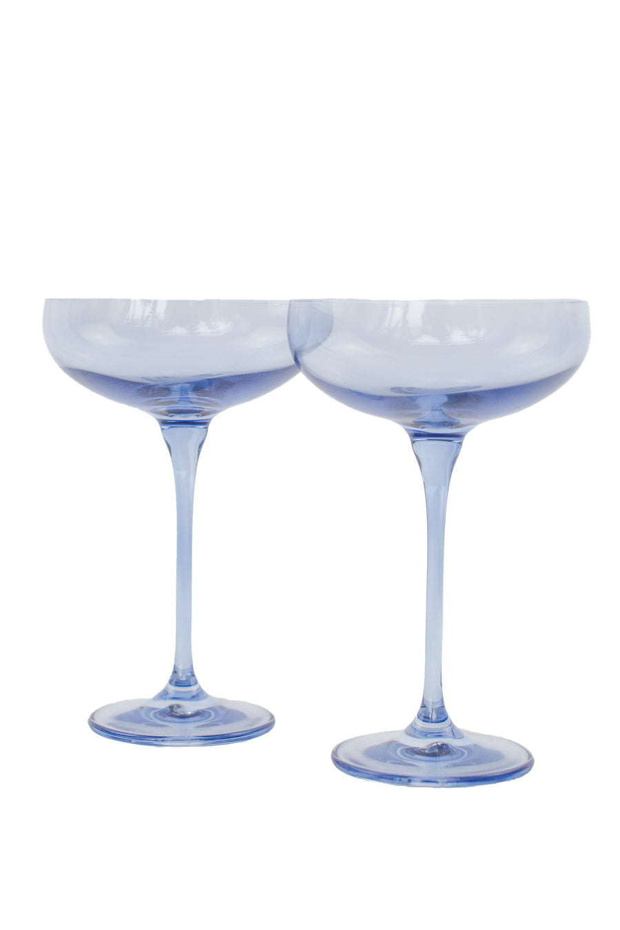 Colored Champagne Coupe Stemware - Set of 2 {Cobalt Blue}