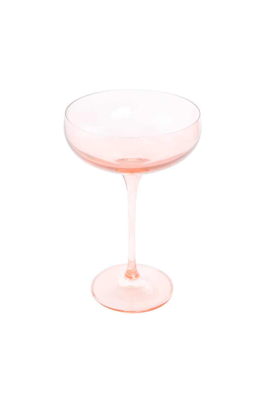 Colored Champagne Coupe Stemware - Set of 6 {Blush Pink}