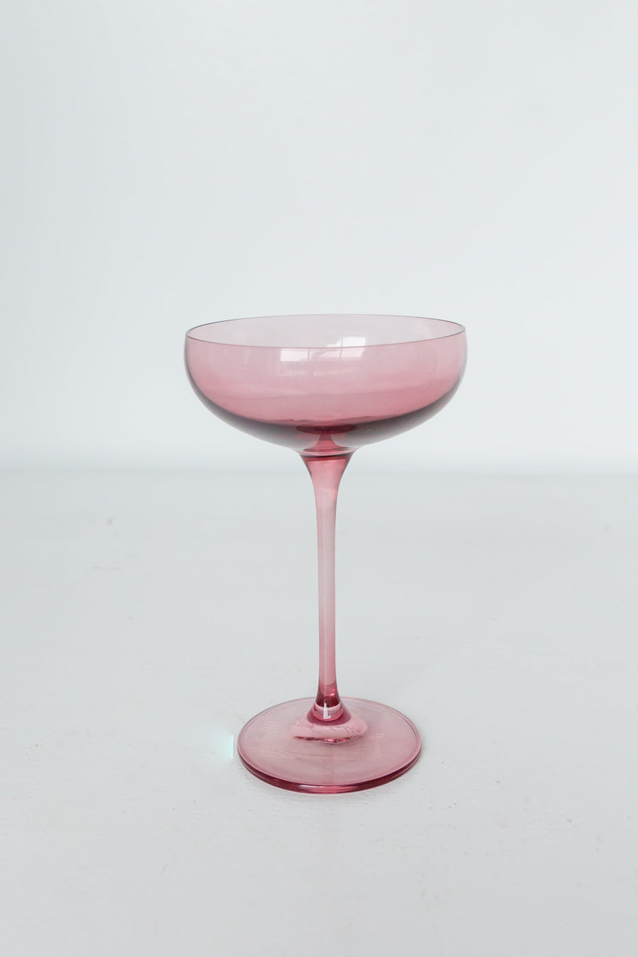 Colored Champagne Coupe Stemware - Set of 2 {Rose}