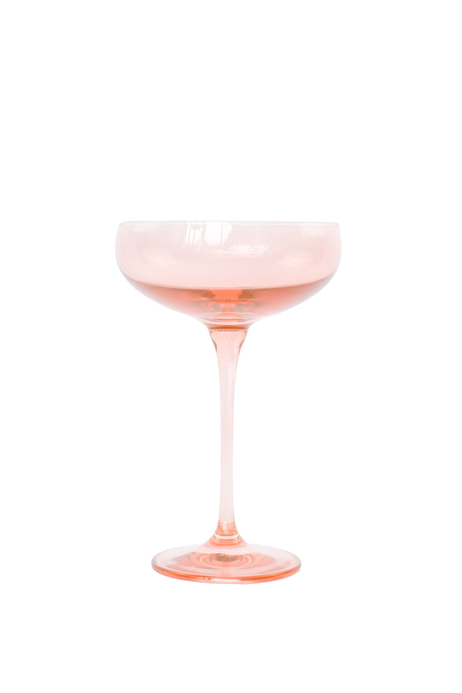 Colored Champagne Coupe Stemware - Set of 6 {Blush Pink}