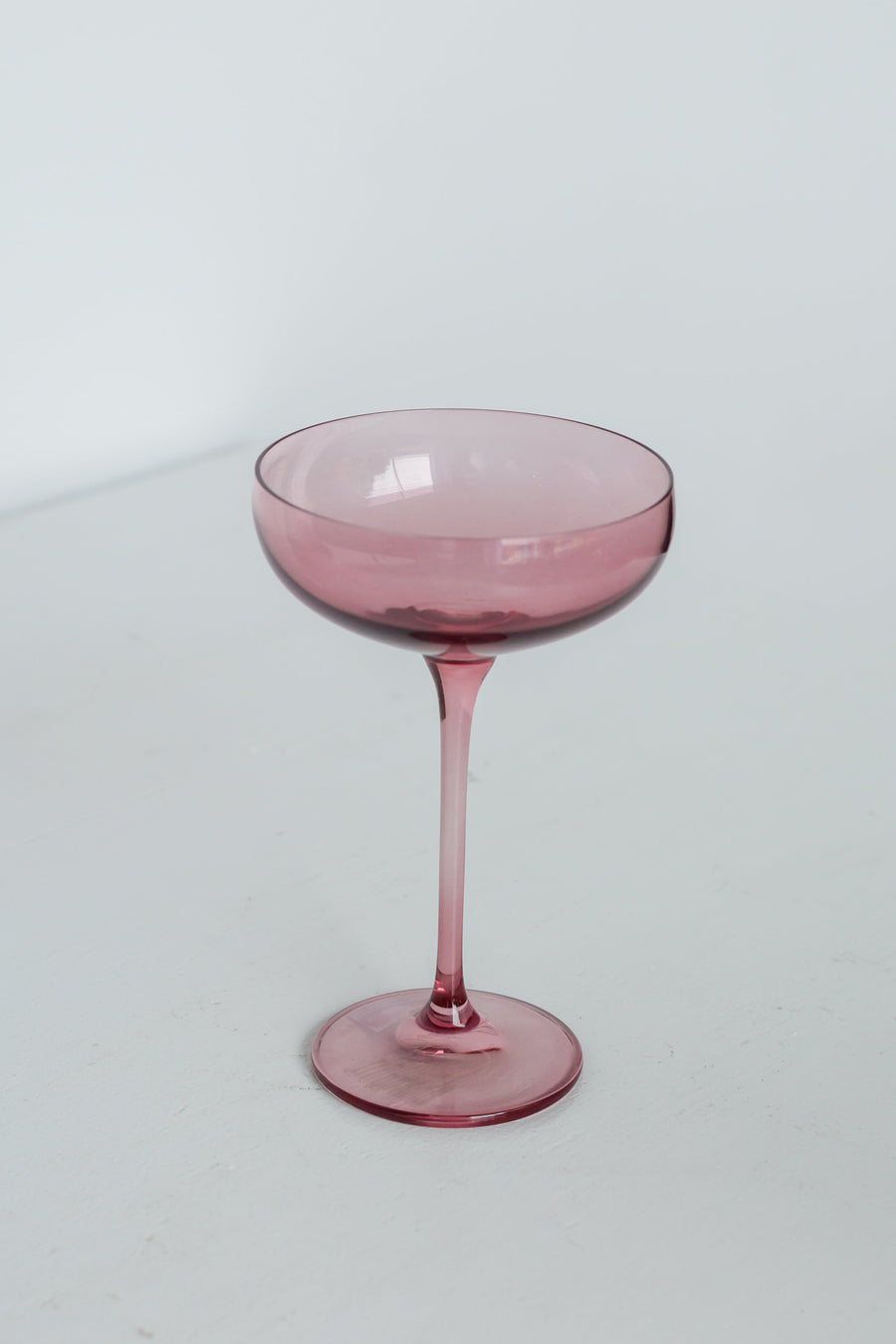 Colored Champagne Coupe Stemware - Set of 6 {Rose}