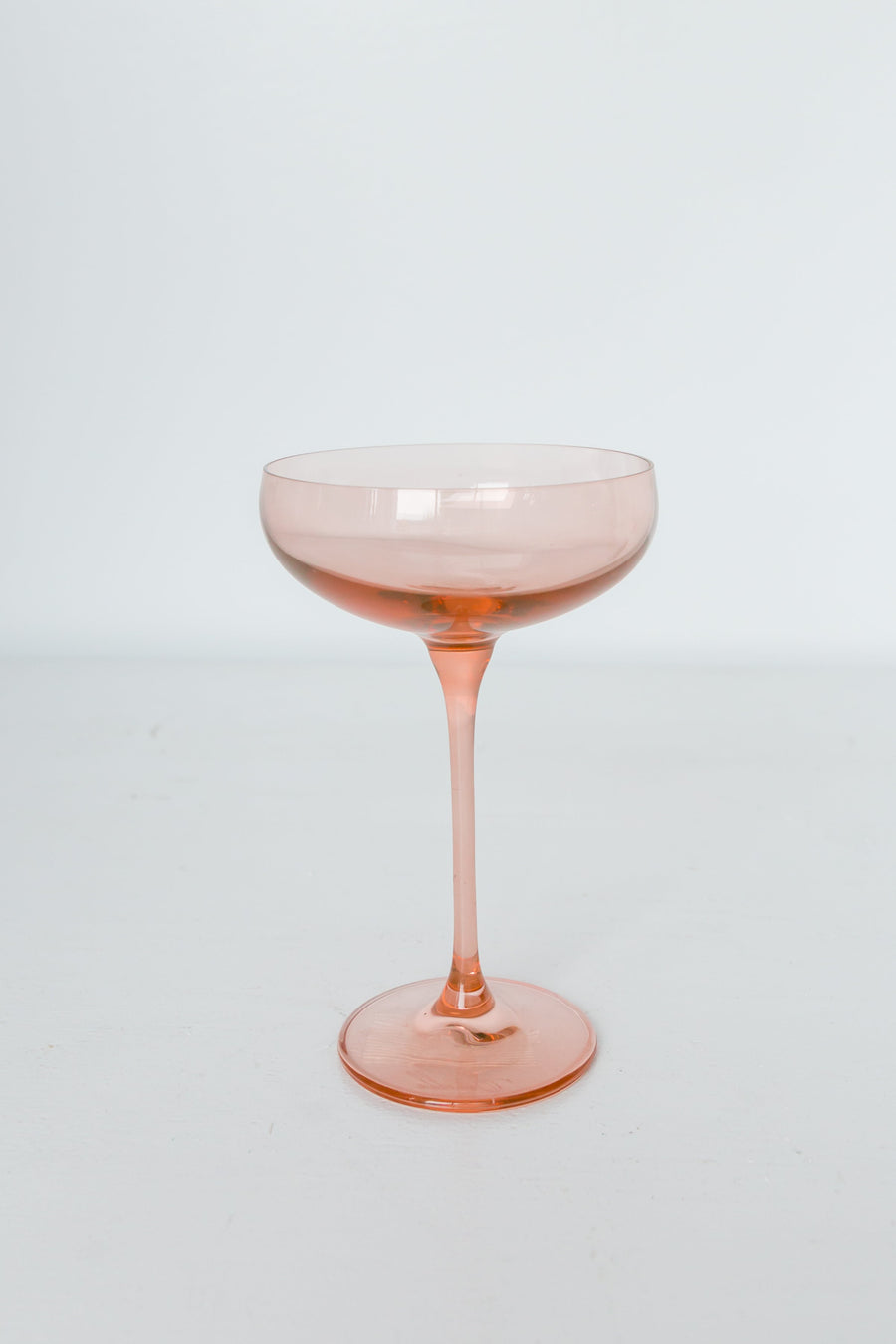 Colored Champagne Coupe Stemware - Set of 6 {Blush Pink}