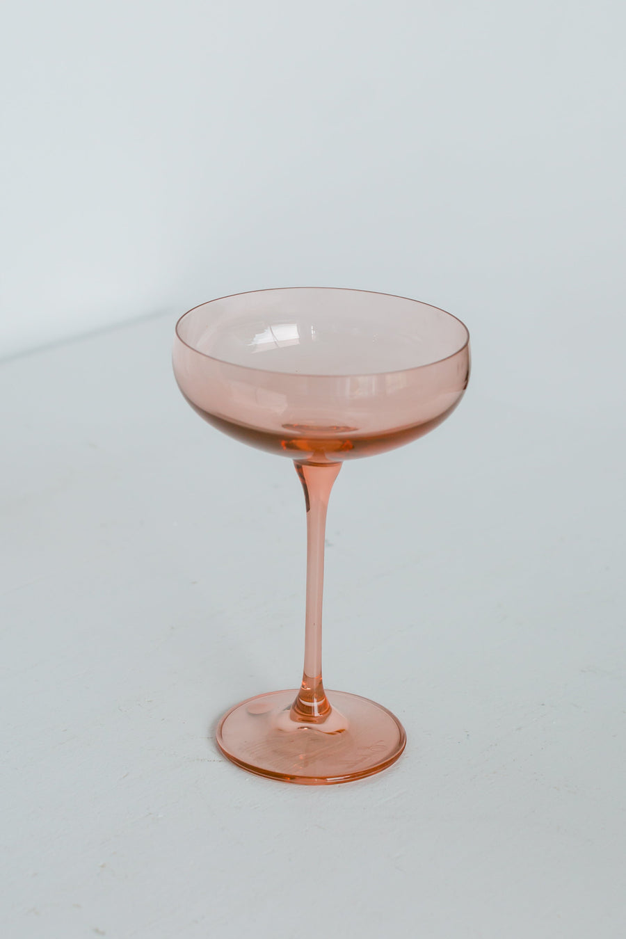 Colored Champagne Coupe Stemware - Set of 6 {Blush Pink}