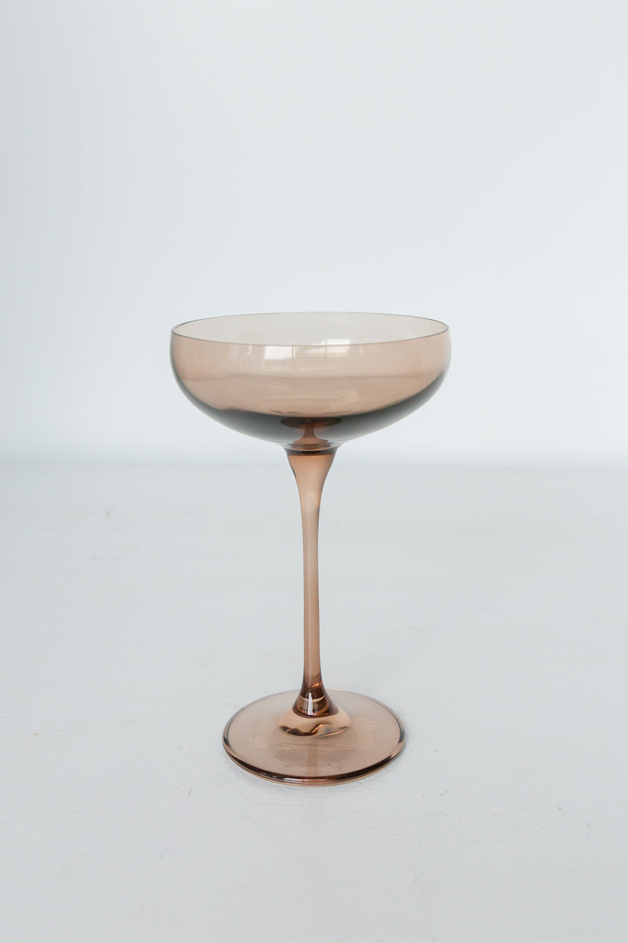 Colored Champagne Coupe Stemware - Set of 6 {Mocha Mousse (Our Amber Smoke)}