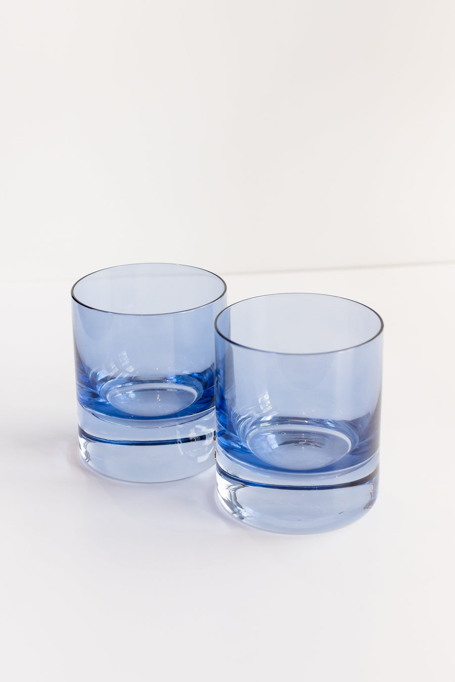 Colored Rocks Glass -  Set of 2 {Cobalt Blue}