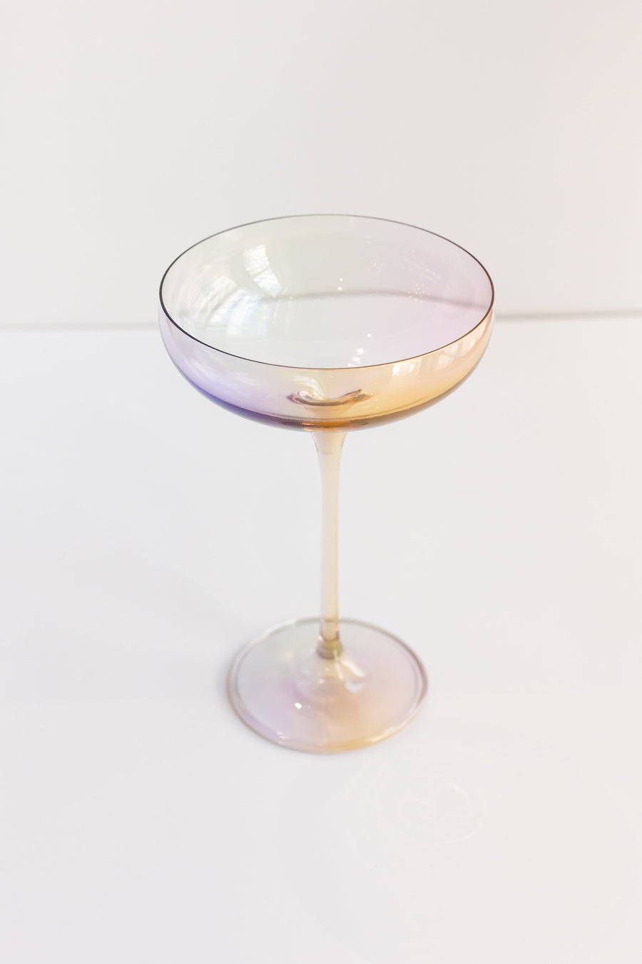 Colored Champagne Coupe Stemware - Set of 6 {Iridescent}
