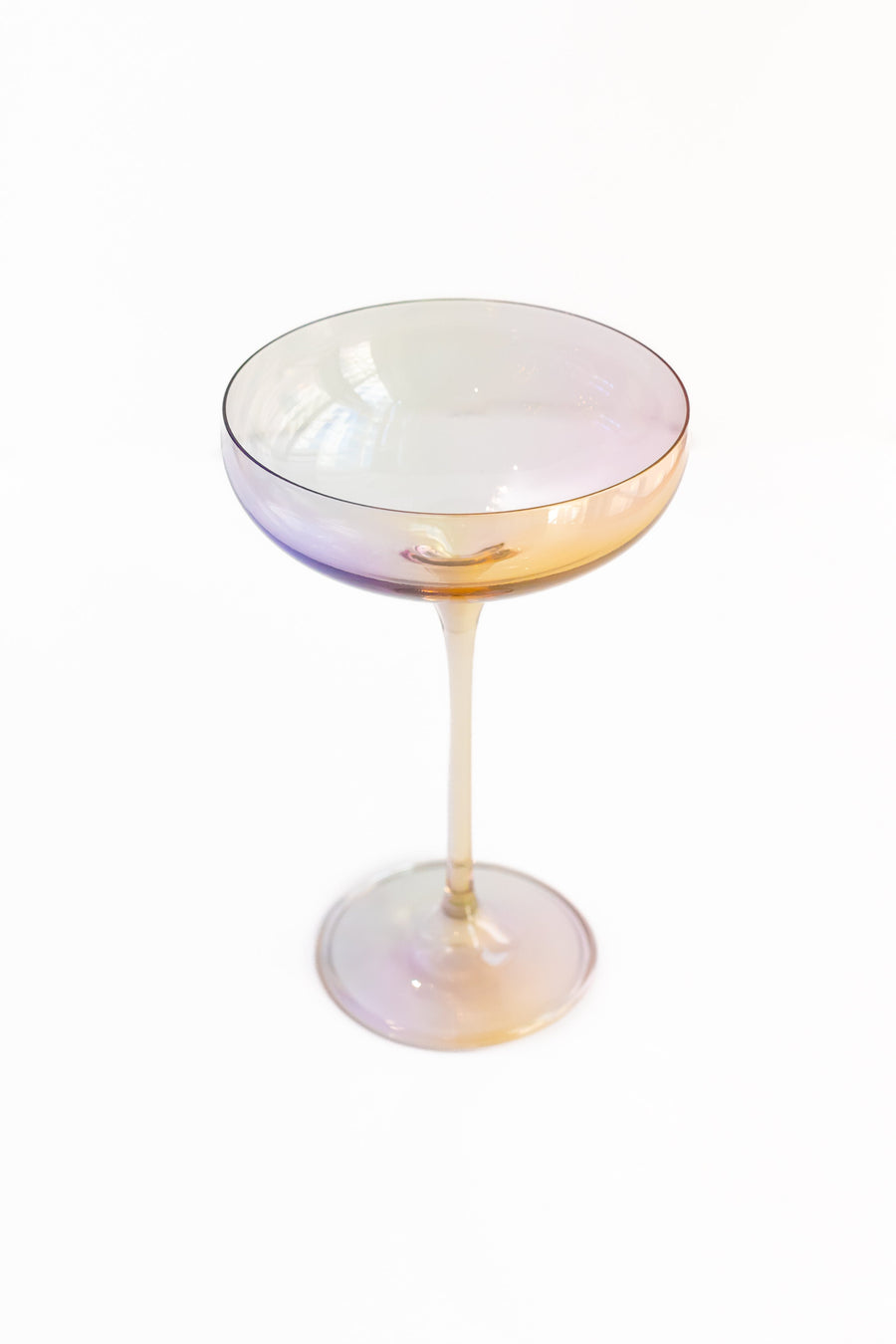 Colored Champagne Coupe Stemware - Set of 6 {Iridescent}