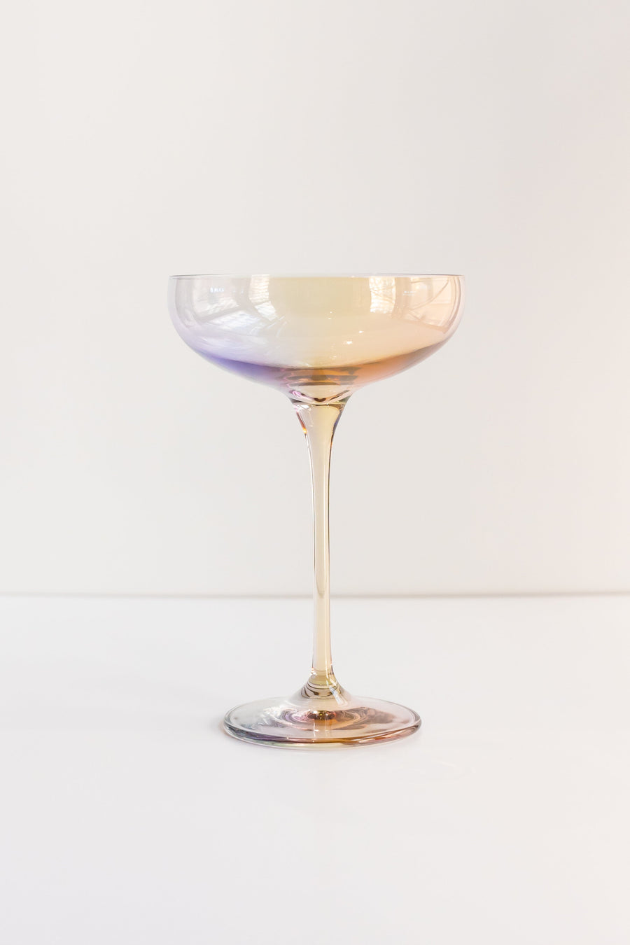 Colored Champagne Coupe Stemware - Set of 6 {Iridescent}