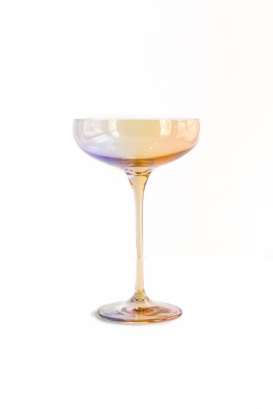 Colored Champagne Coupe Stemware - Set of 2 {Iridescent}