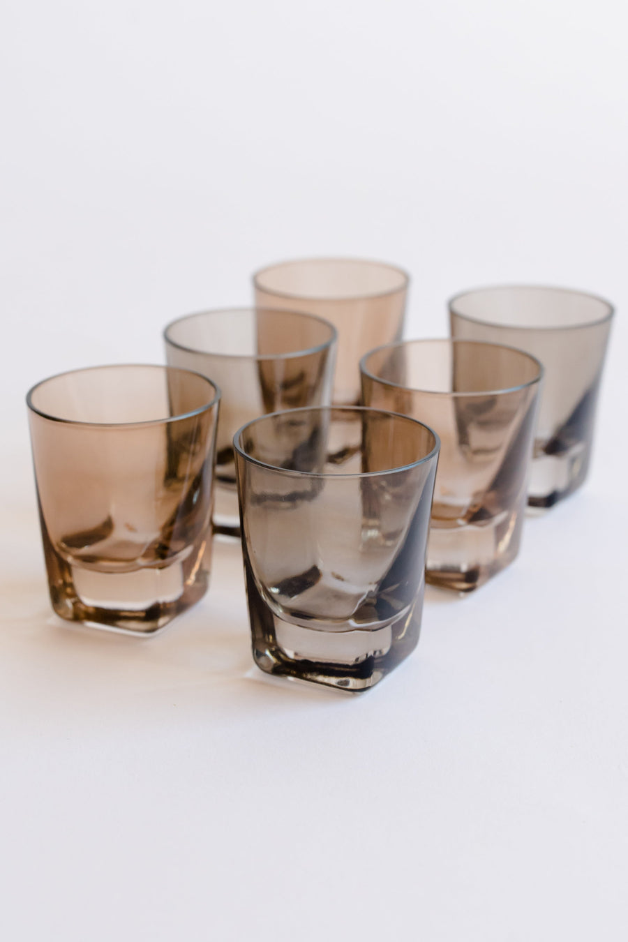 Colored Shot Glasses - Set of 6 {Smoke Mixed Set}