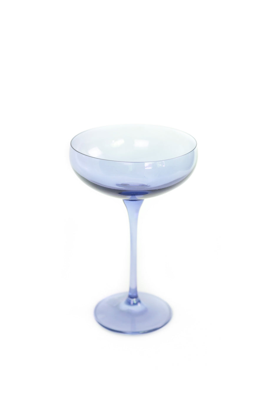 Colored Champagne Coupe Stemware - Set of 2 {Cobalt Blue}