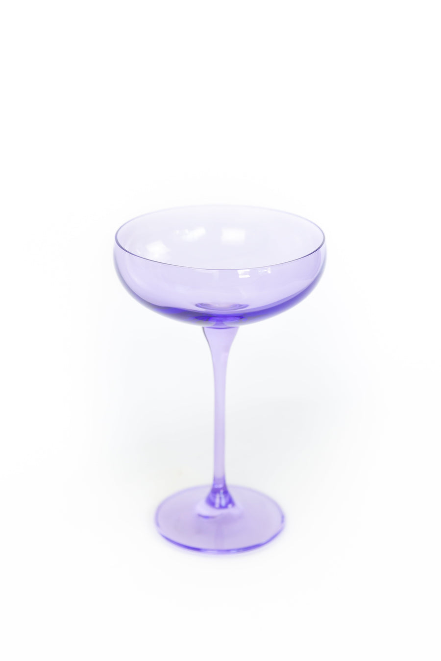 Colored Champagne Coupe Stemware - Set of 2 {Lavender}