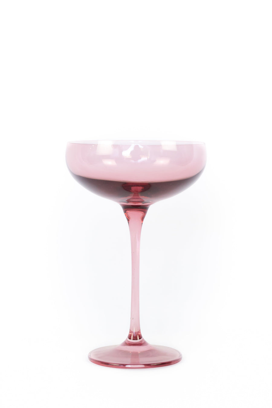 Colored Champagne Coupe Stemware - Set of 2 {Rose}