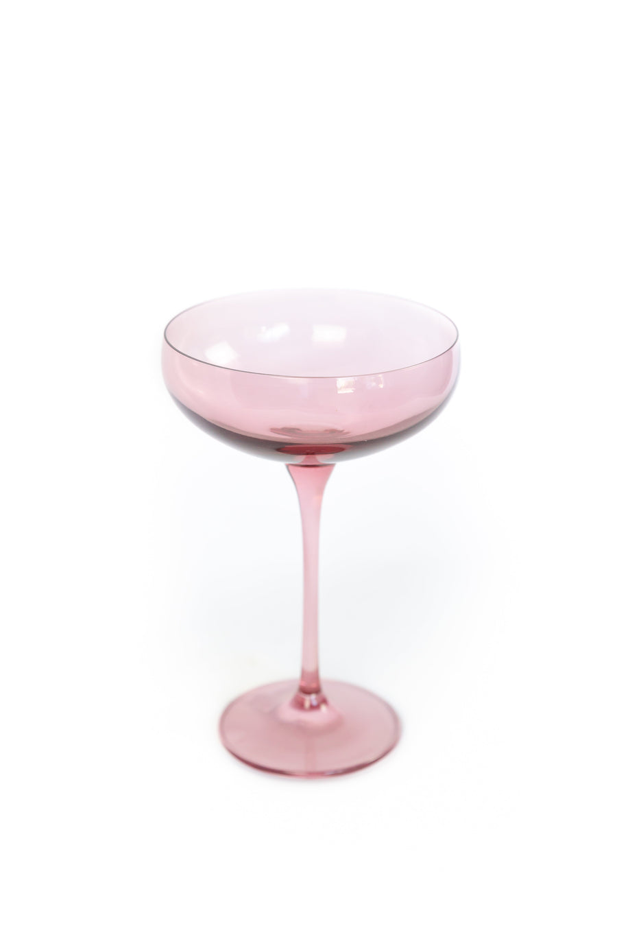 Colored Champagne Coupe Stemware - Set of 6 {Rose}