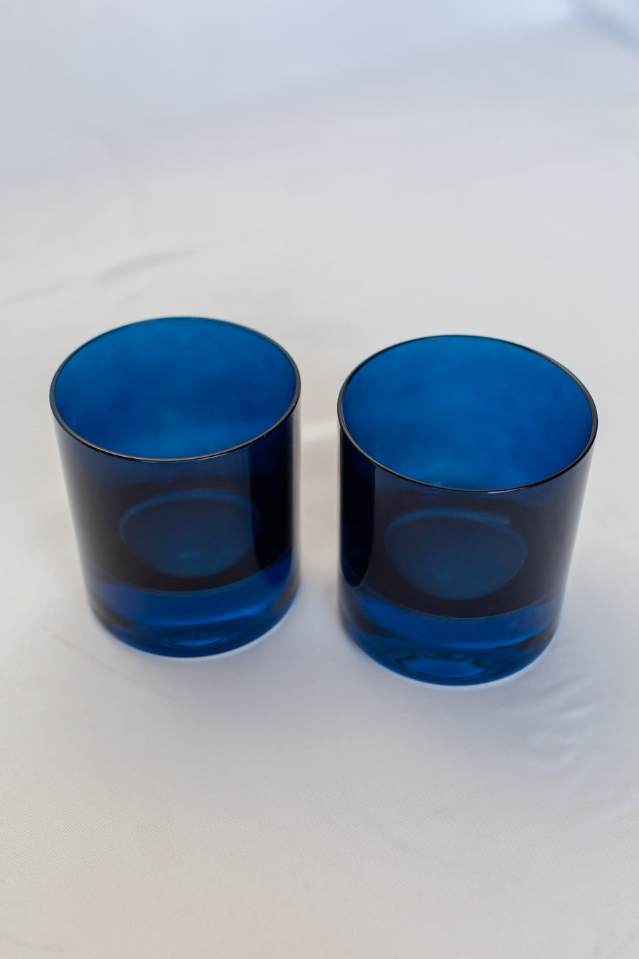 Colored Rocks Glass -  Set of 2 {Midnight Blue}
