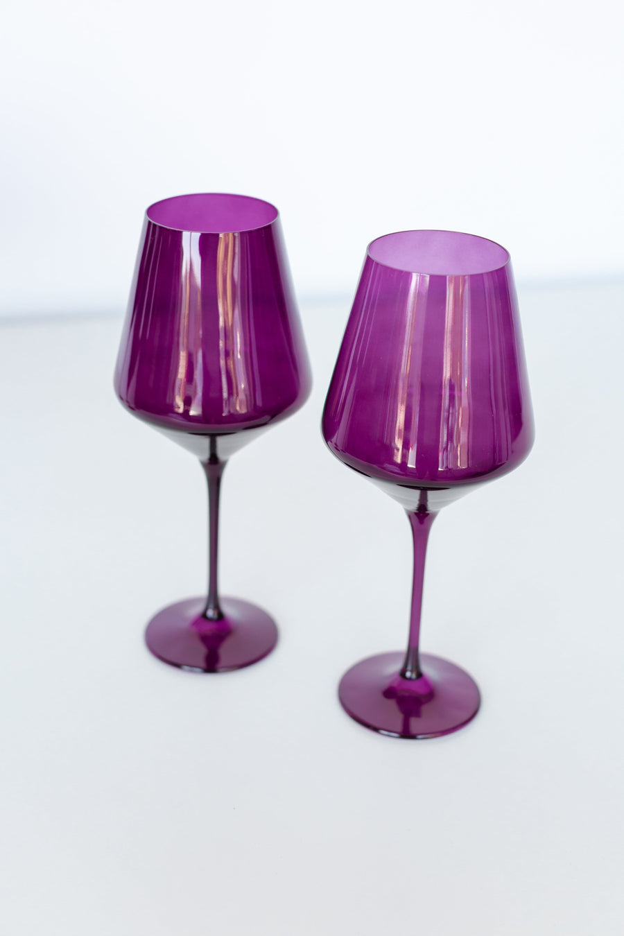Colored Wine Stemware - Set of 2 {Amethyst}