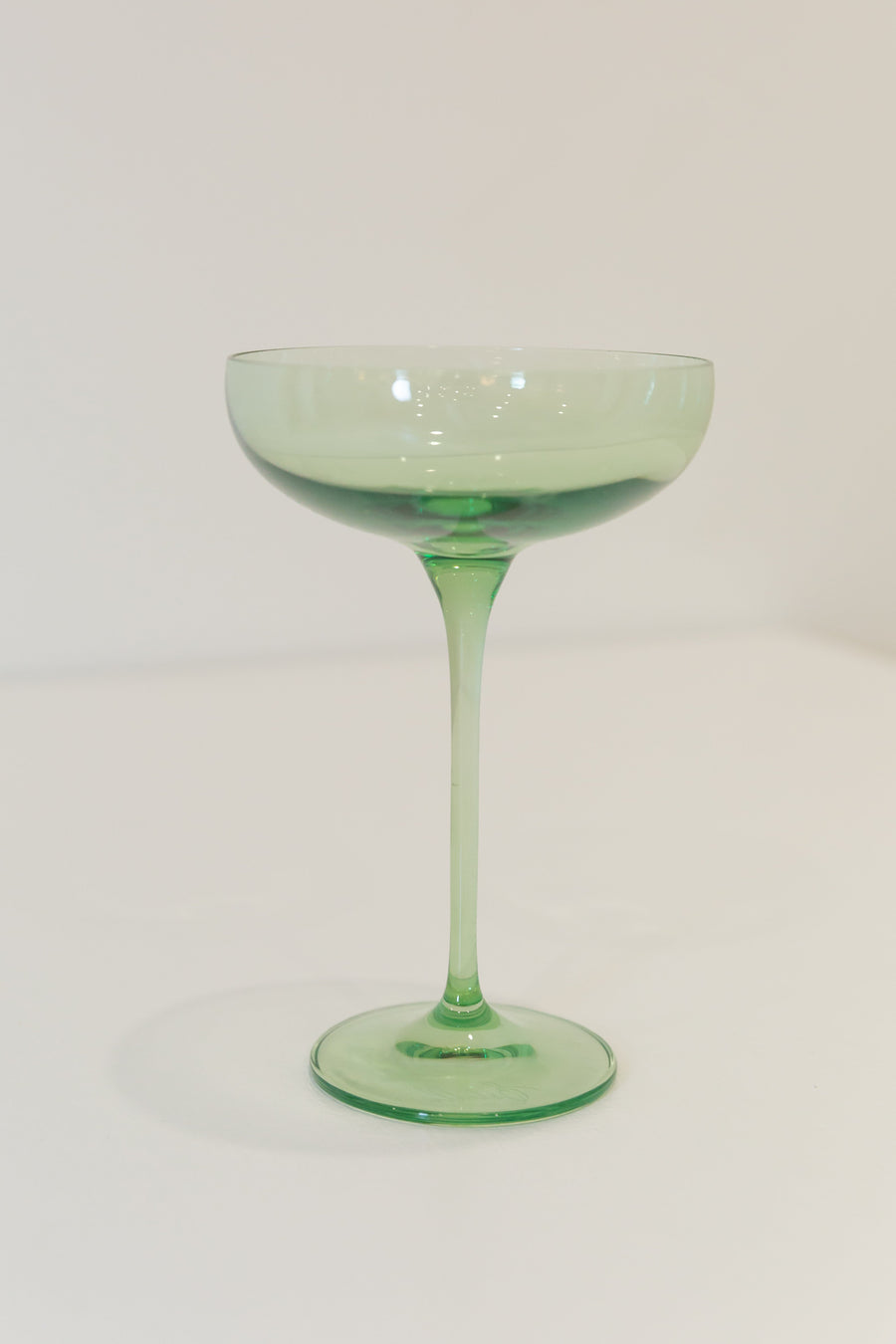 Colored Champagne Coupe Stemware - Set of 6 {Mint Green}