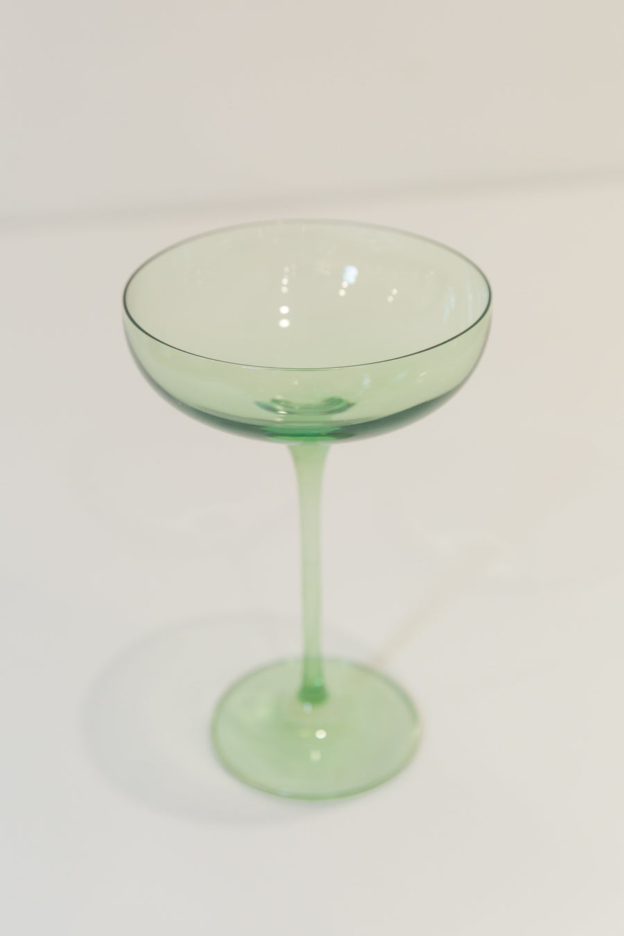 Colored Champagne Coupe Stemware - Set of 6 {Mint Green}