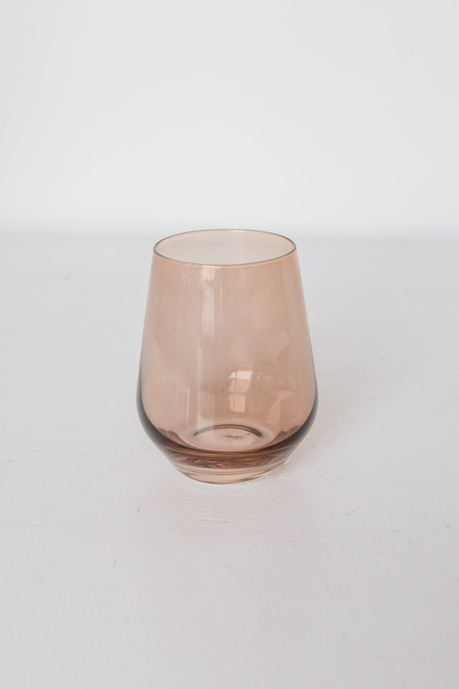 Colored Wine Stemless - Set of 6 {Mocha Mousse (Our Amber Smoke)}