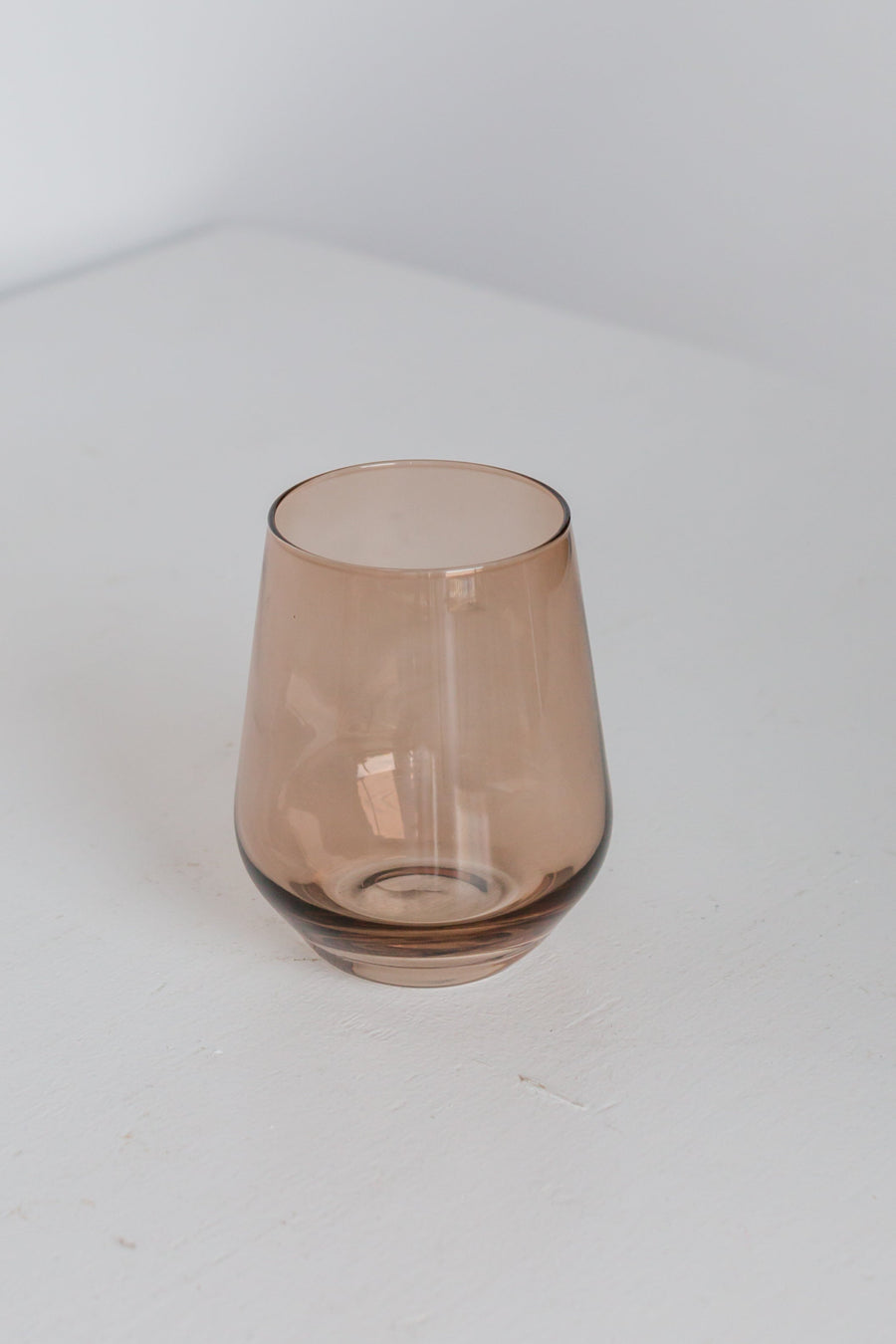 Colored Wine Stemless - Set of 6 {Mocha Mousse (Our Amber Smoke)}