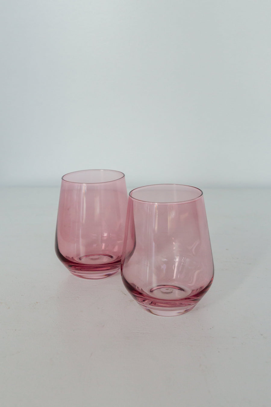 Colored Wine Stemless - Set of 2 {Rose}