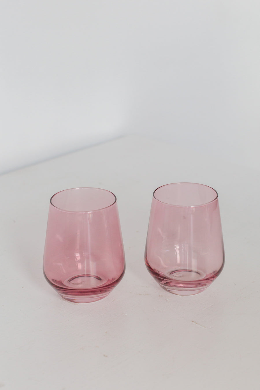 Colored Wine Stemless - Set of 2 {Rose}