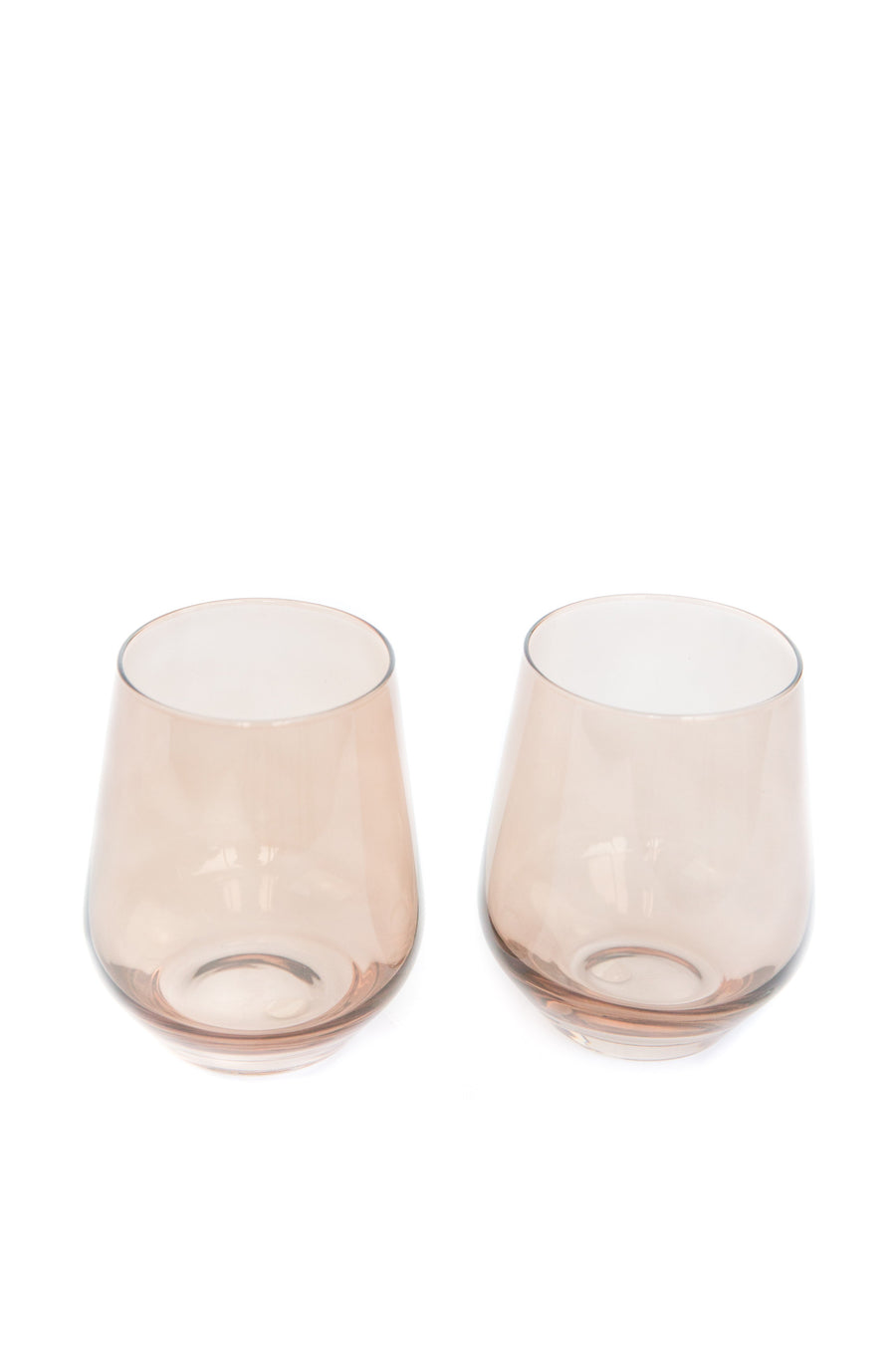 Colored Wine Stemless - Set of 6 {Mocha Mousse (Our Amber Smoke)}