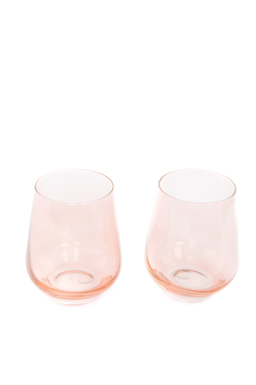 Colored Wine Stemless - Set of 2 {Blush Pink}