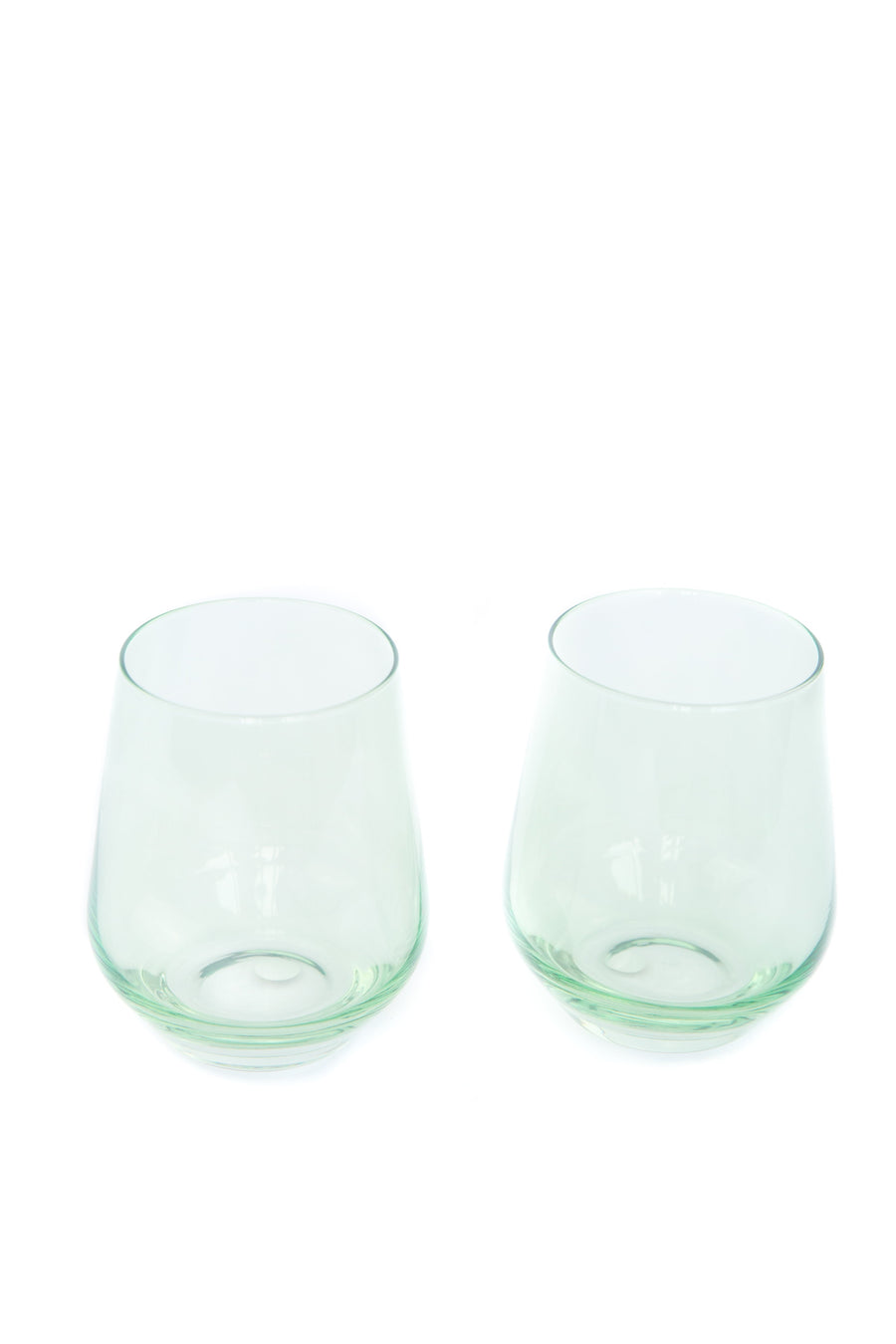 Colored Wine Stemless - Set of 6 {Mint Green}