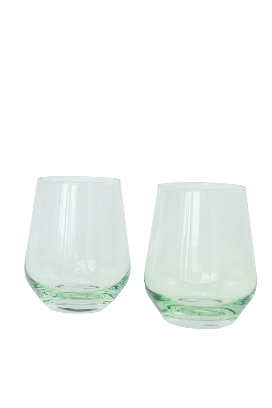 Colored Wine Stemless - Set of 6 {Mint Green}