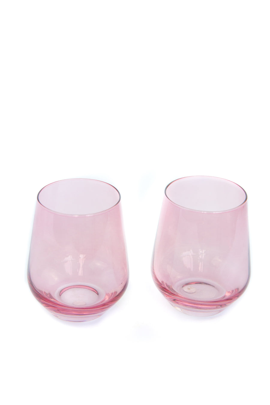 Colored Wine Stemless - Set of 2 {Rose}