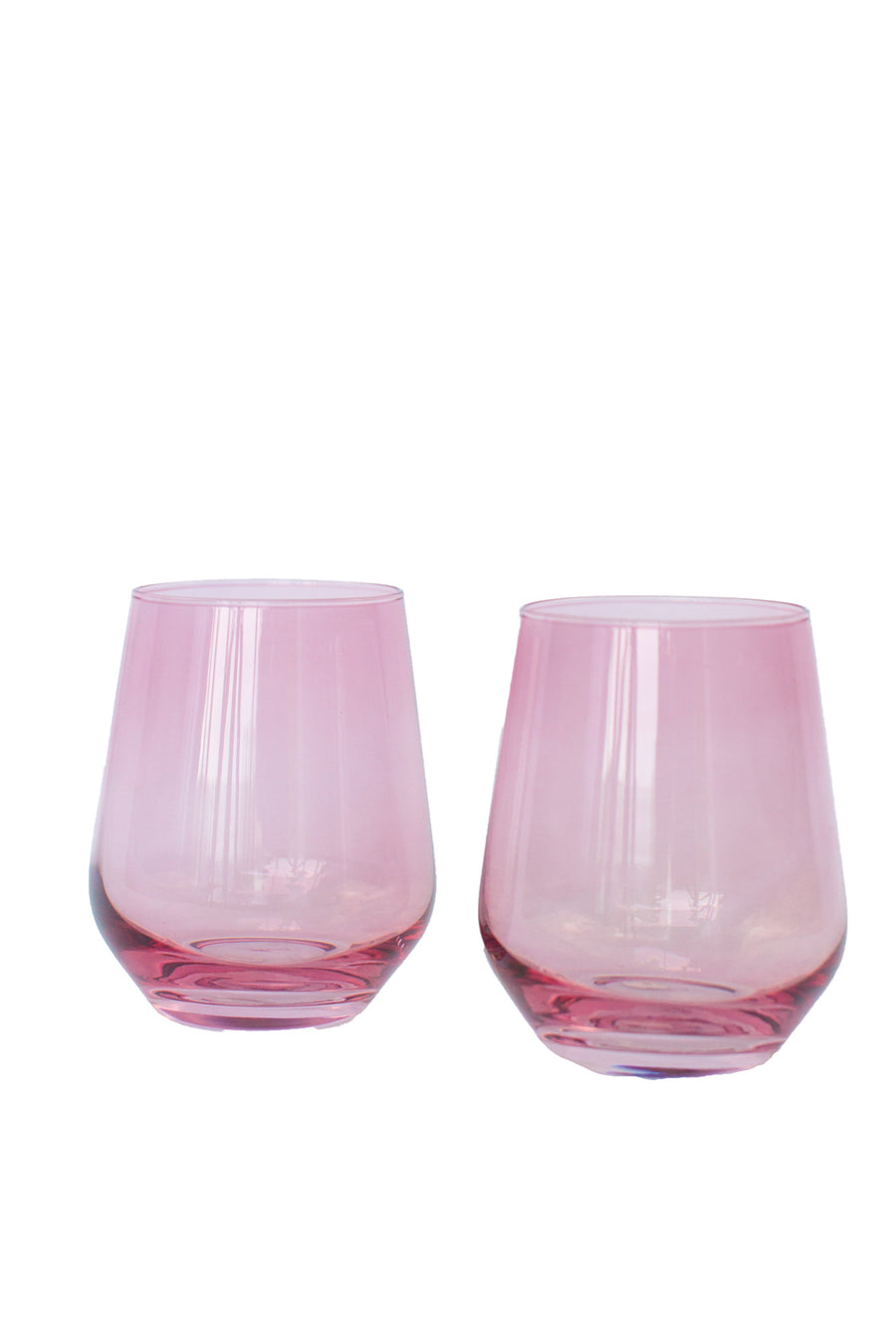 Colored Wine Stemless - Set of 2 {Rose}