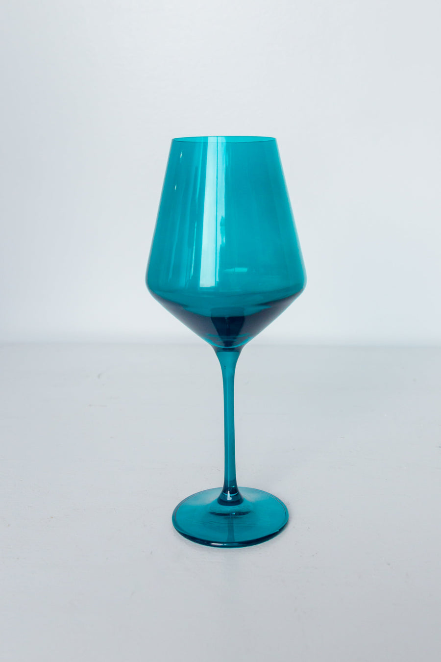Colored Wine Stemware - Set of 2 {Teal}