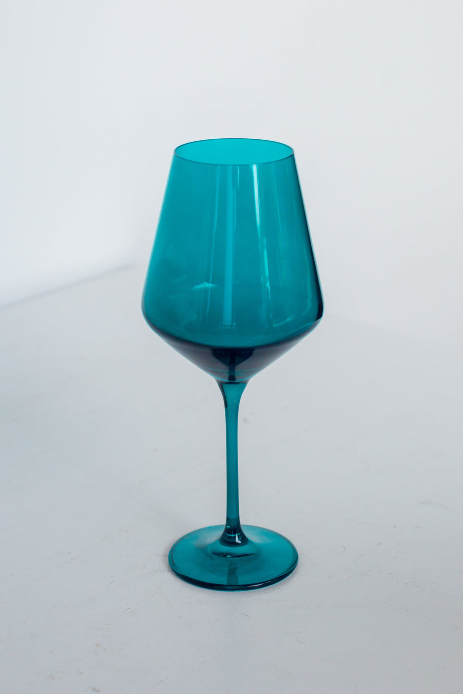 Colored Wine Stemware - Set of 2 {Teal}
