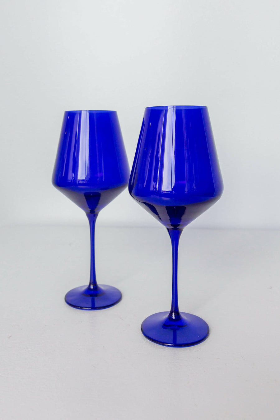 Colored Wine Stemware - Set of 2 {Royal Blue}