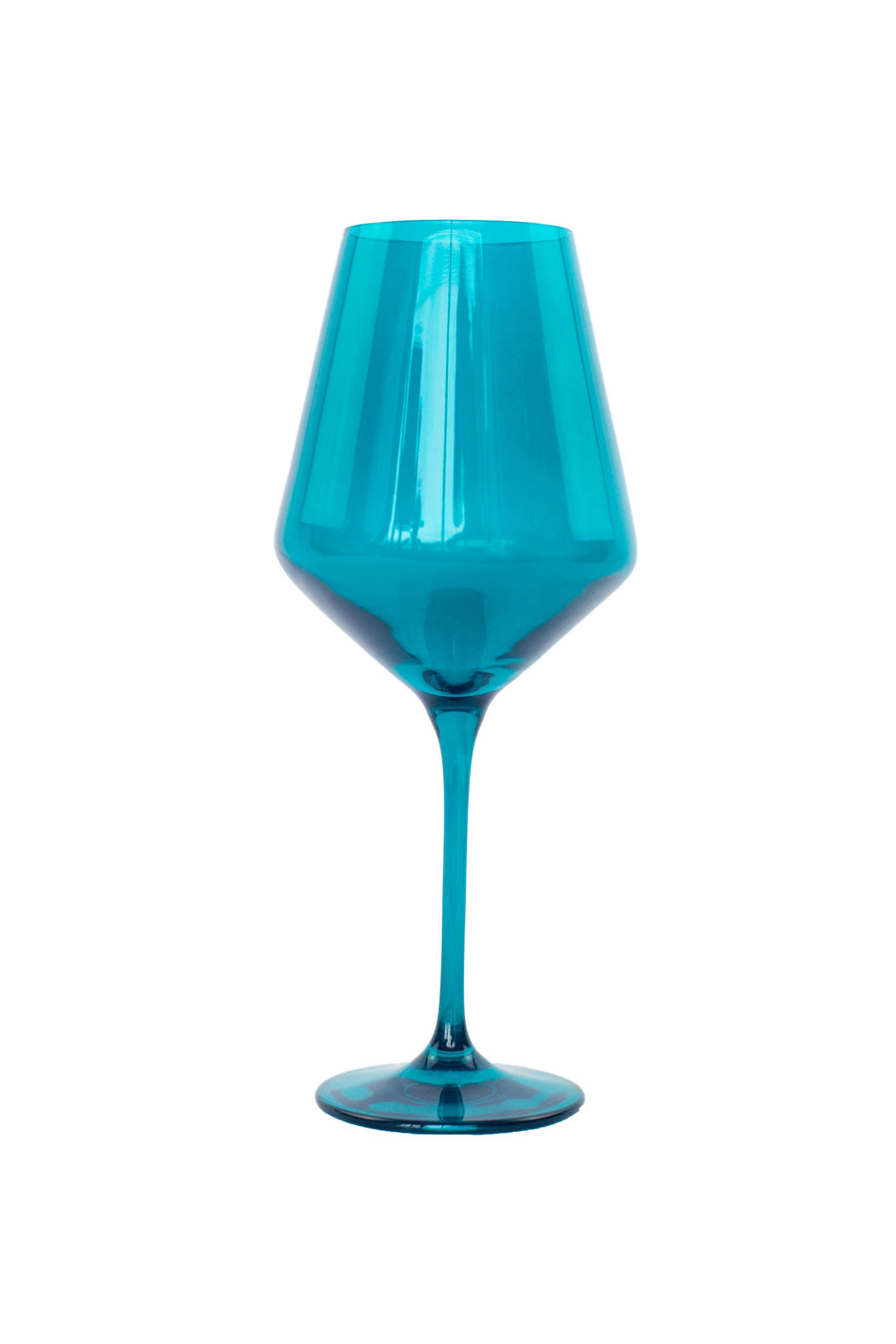 Colored Wine Stemware - Set of 2 {Teal}