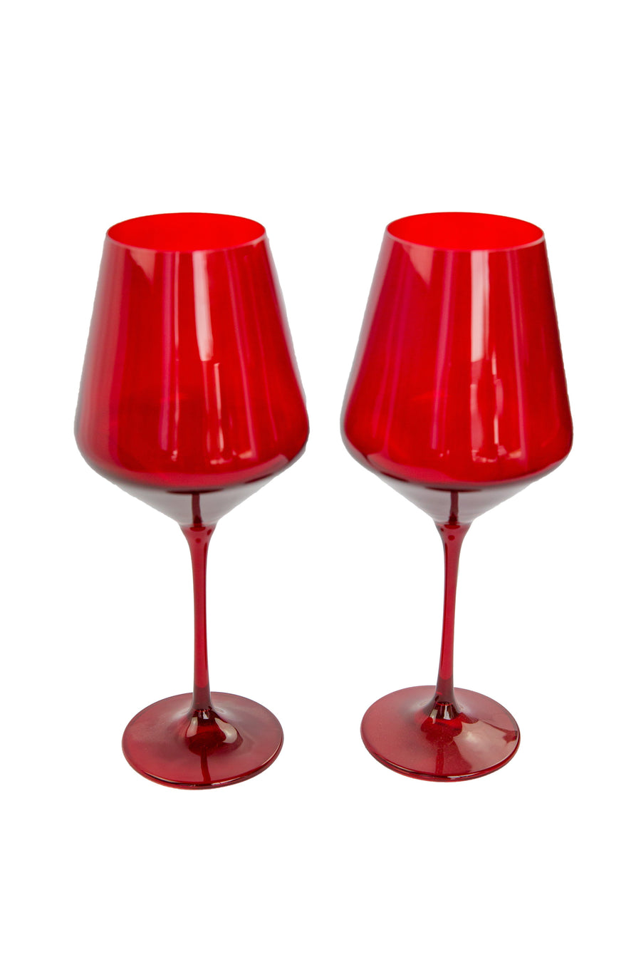 Colored Wine Stemware - Set of 2 {Red}