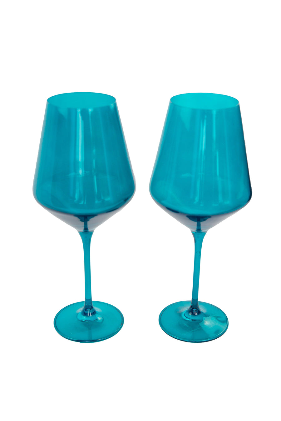 Colored Wine Stemware - Set of 2 {Teal}